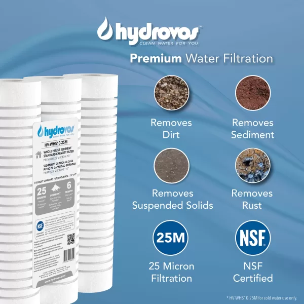 HV-WHS10-25M Standard Capacity Water FIlter Benefits