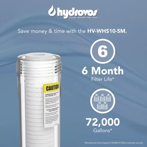 HV-WHS10-5M Filter lasts up to 6 months