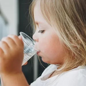 Toddler get a drink of water
