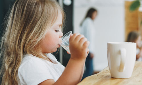 Little Girl drinking water