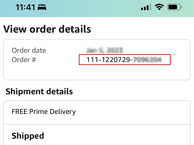 Step 2 - Amazon Order Number